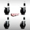 Service Caster 5'' SS Soft Rubber Swivel 1-1/2'' Expanding Stem Caster Set 2 Total Lock Brakes, 4PK SCC-SSEXTTL20S514-SRS-2-S-2-112 - alternate 2